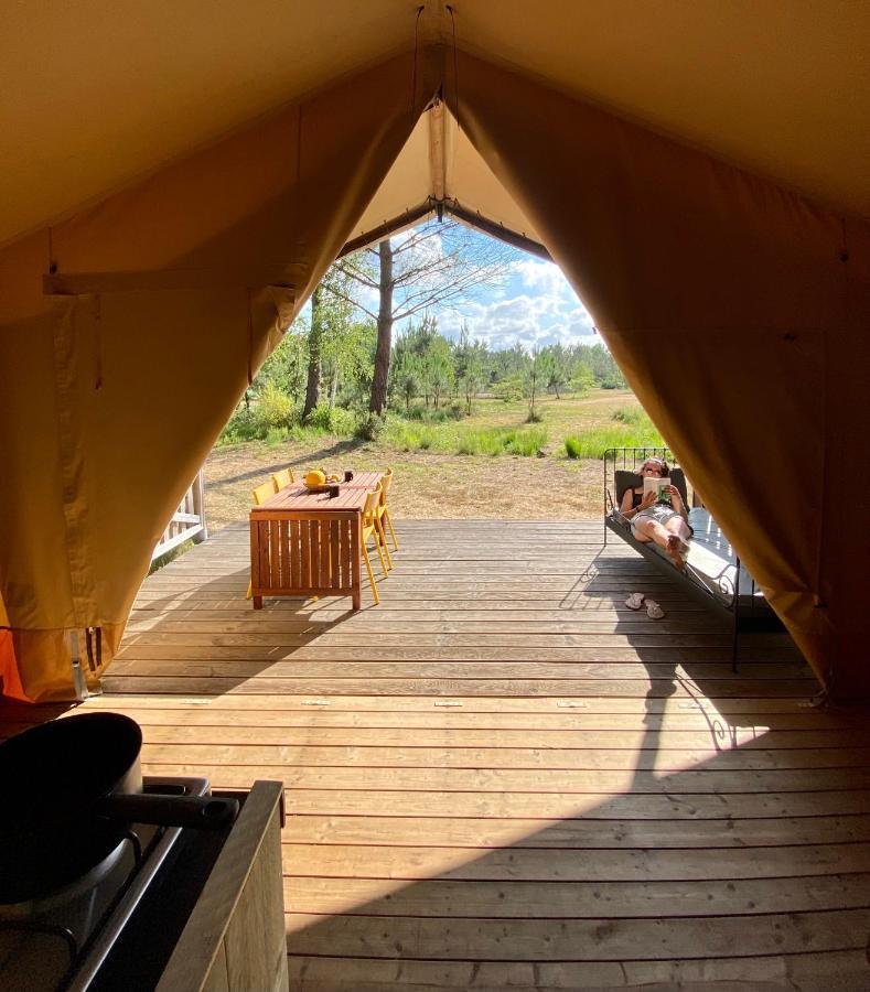 Camping La Kahute - Tente Lodge Au Coeur De La Foret Carcans Exterior foto